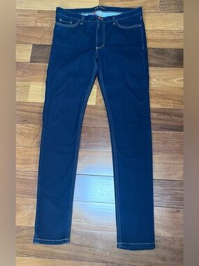 Mark Nelson Slim Stretch Skinny Jeans in Dark Blue Size 32